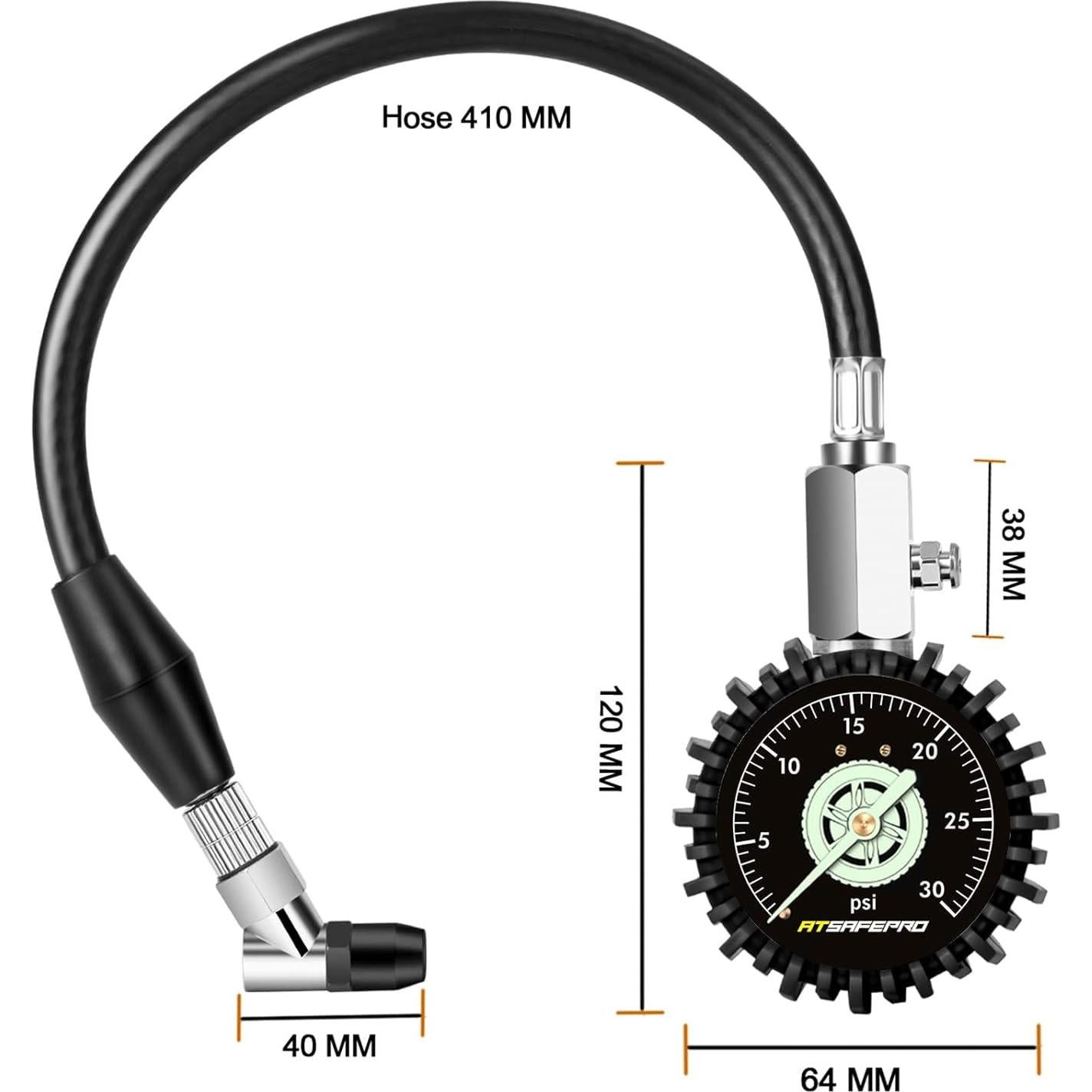 Manómetro de presión ATsafepro 30 PSI analógico 2.5"