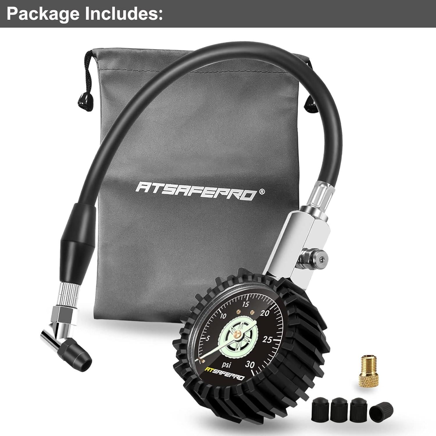 Manómetro de presión ATsafepro 30 PSI analógico 2.5"