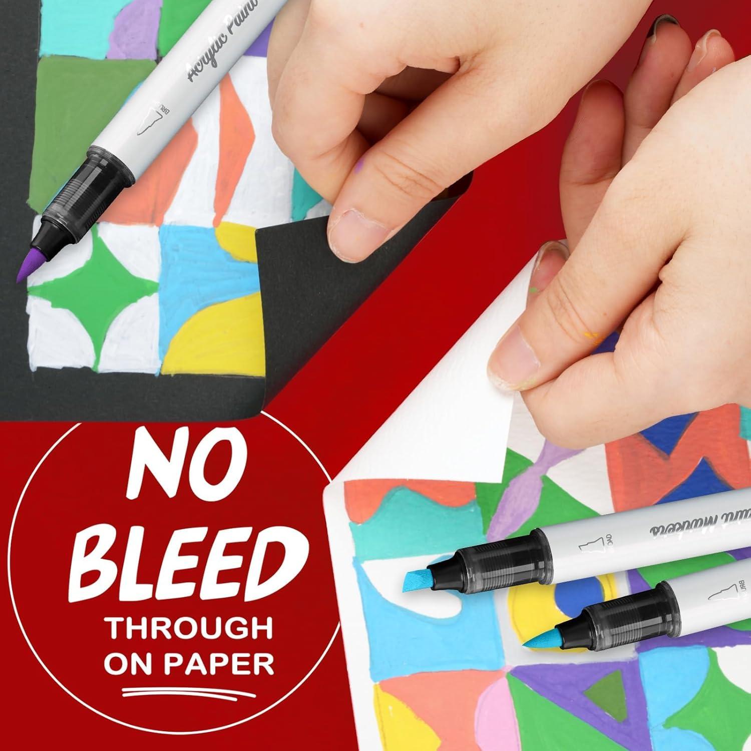 Marcadores Acrílicos SFAIH 12 Colores Doble Punta 0.5-6mm