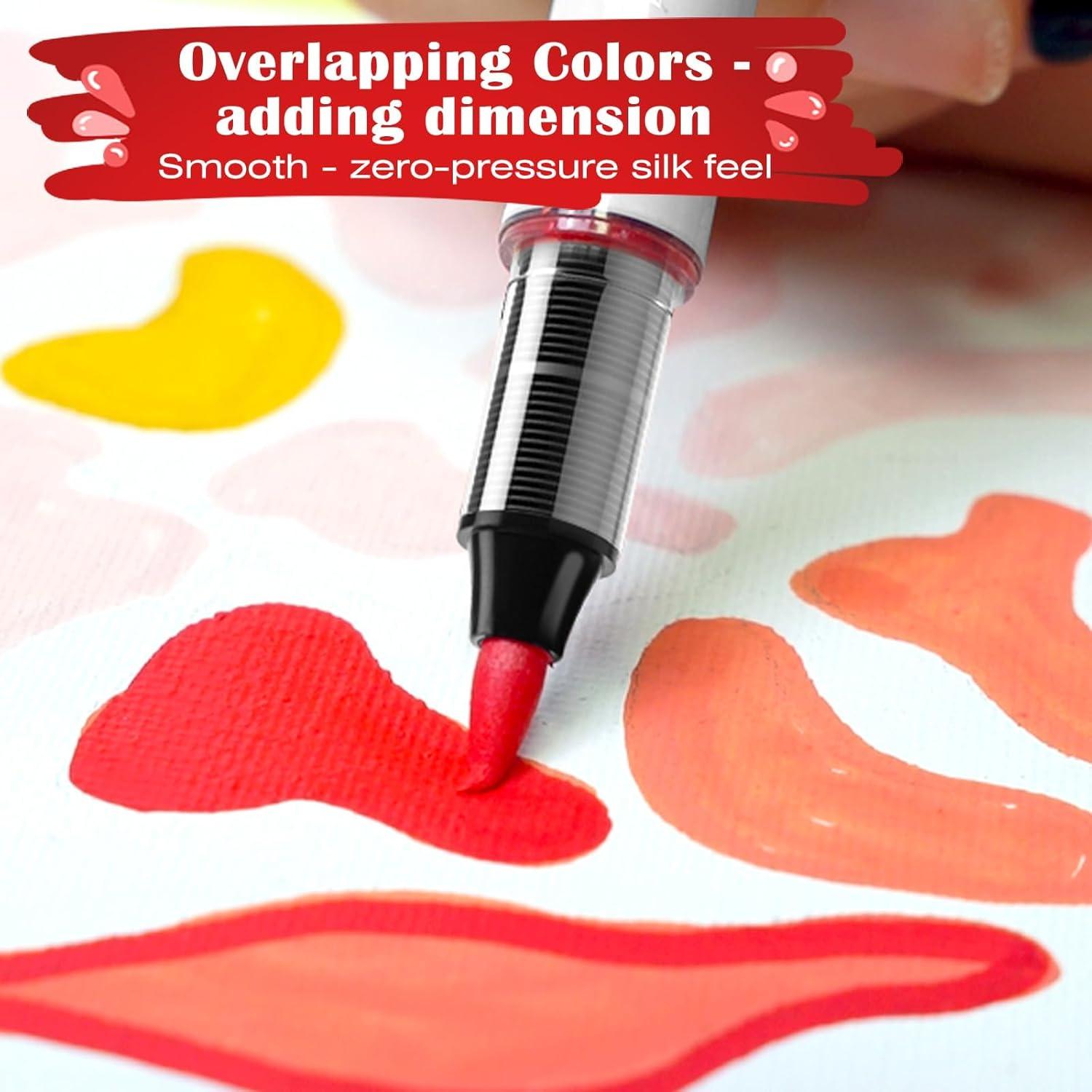 Marcadores Acrílicos SFAIH 12 Colores Doble Punta 0.5-6mm