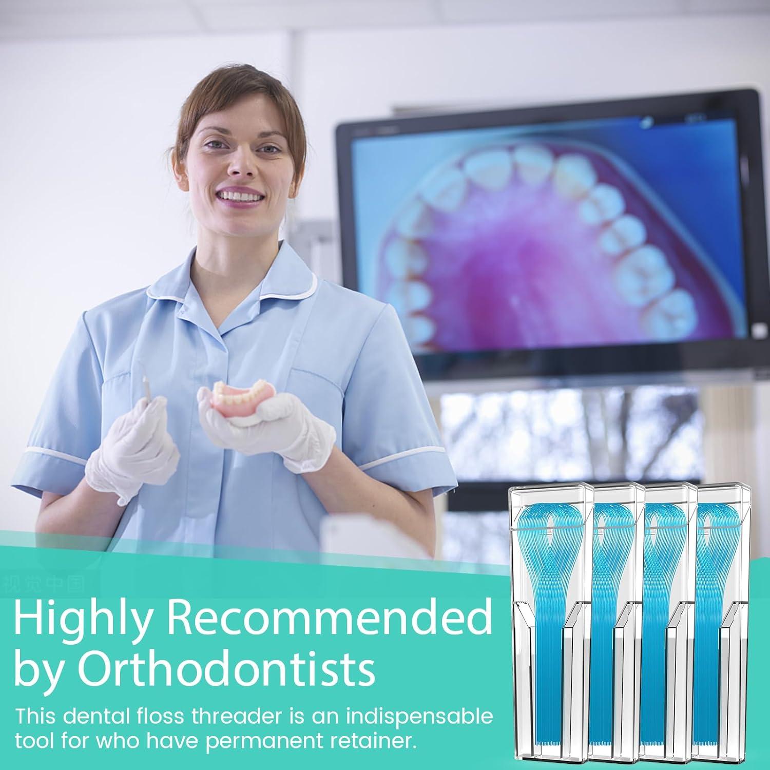 Hilos de Floss Multifuncionales Veexio FT400 con Hilo Dental Cerado Menta