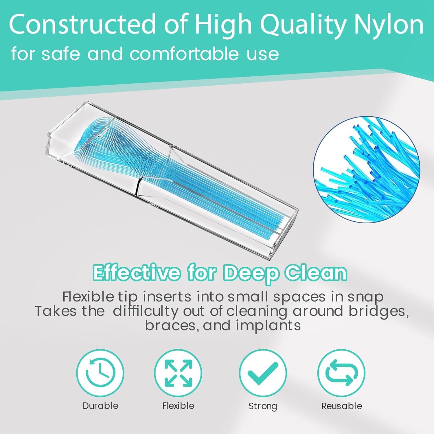 Hilos de Floss Multifuncionales Veexio FT400 con Hilo Dental Cerado Menta