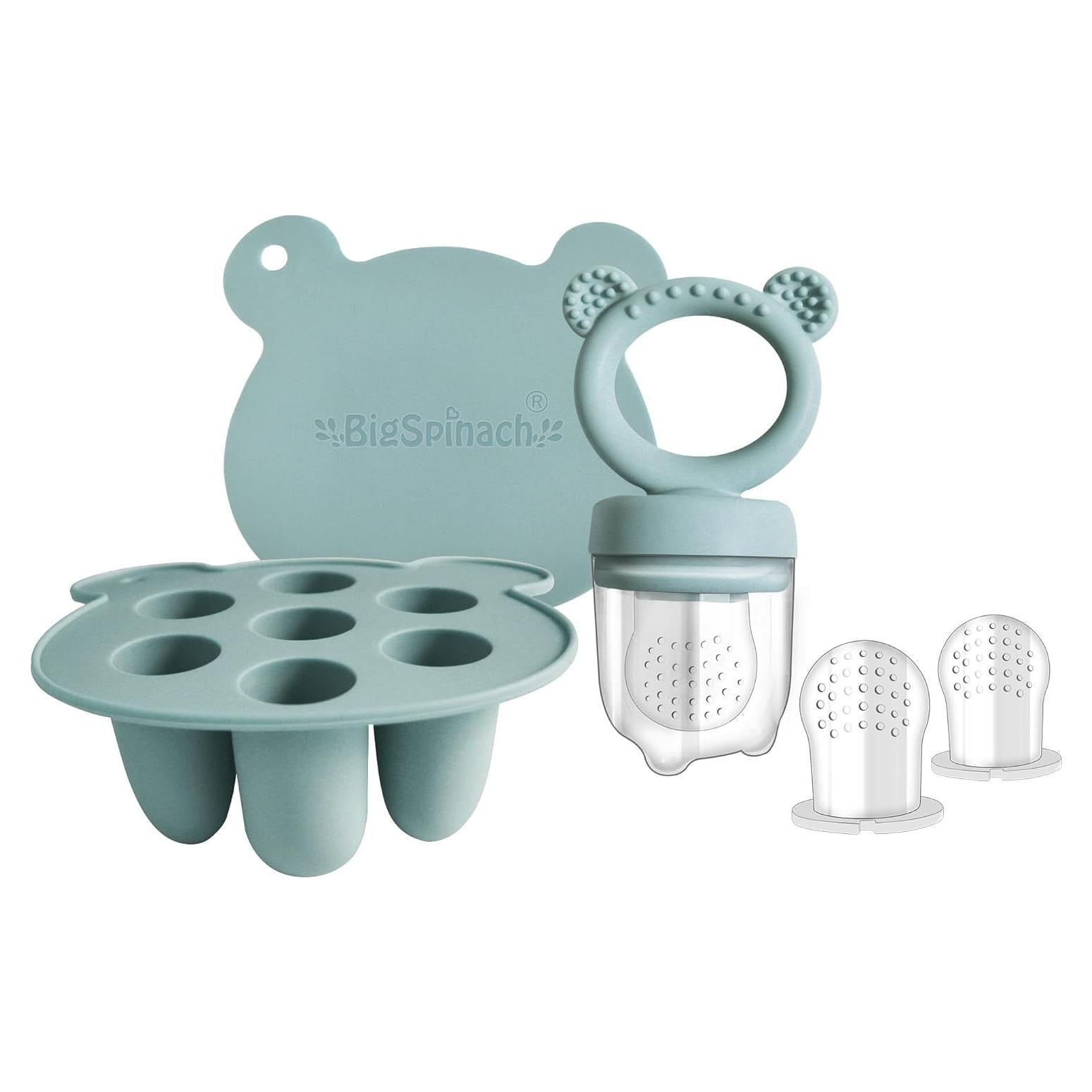 Bandeja de Congelación de Comida para Bebés BIGSPINACH - Silicona Azul