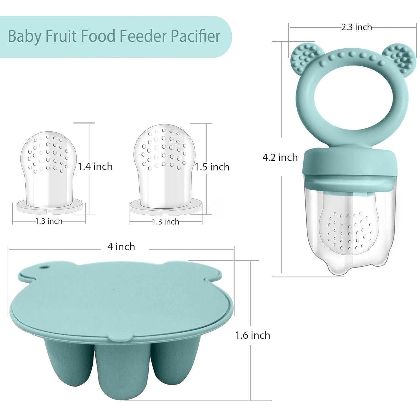 Bandeja de Congelación de Comida para Bebés BIGSPINACH - Silicona Azul