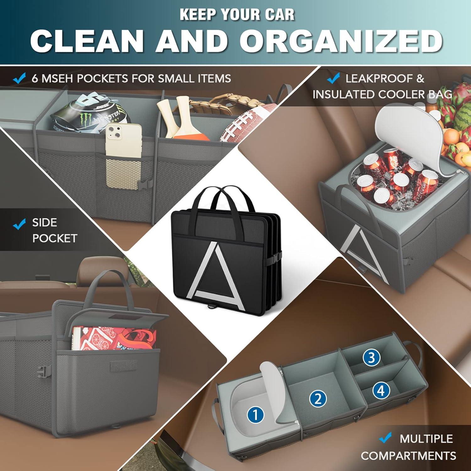 Organizador de Maletero K KNODEL Plegable con Bolsa Enfriadora