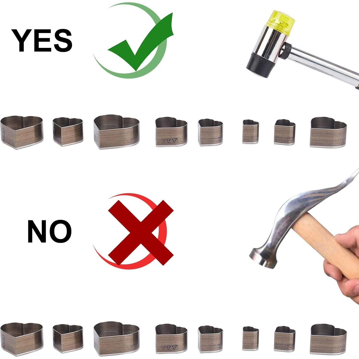 Juego de Cortadores de Perforación PH PandaHall 8 Pcs Corazón