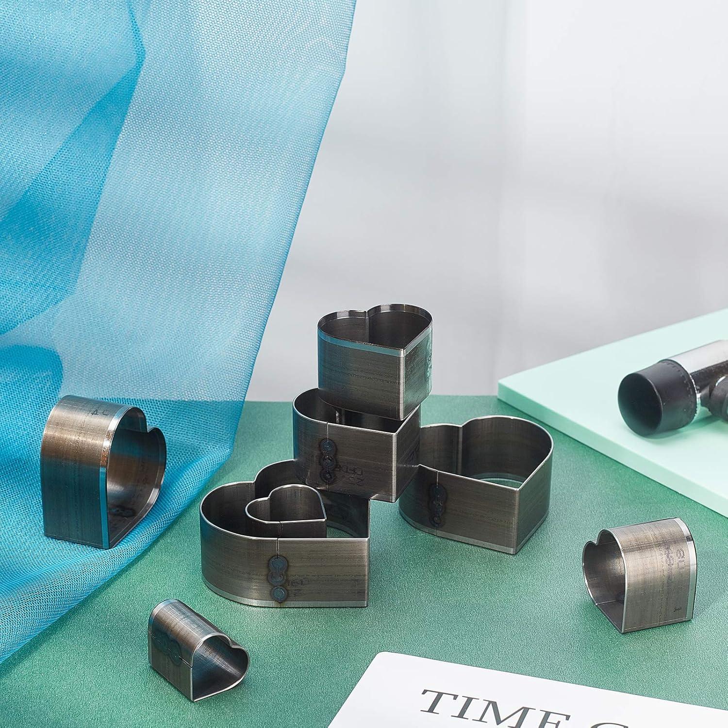 Juego de Cortadores de Perforación PH PandaHall 8 Pcs Corazón