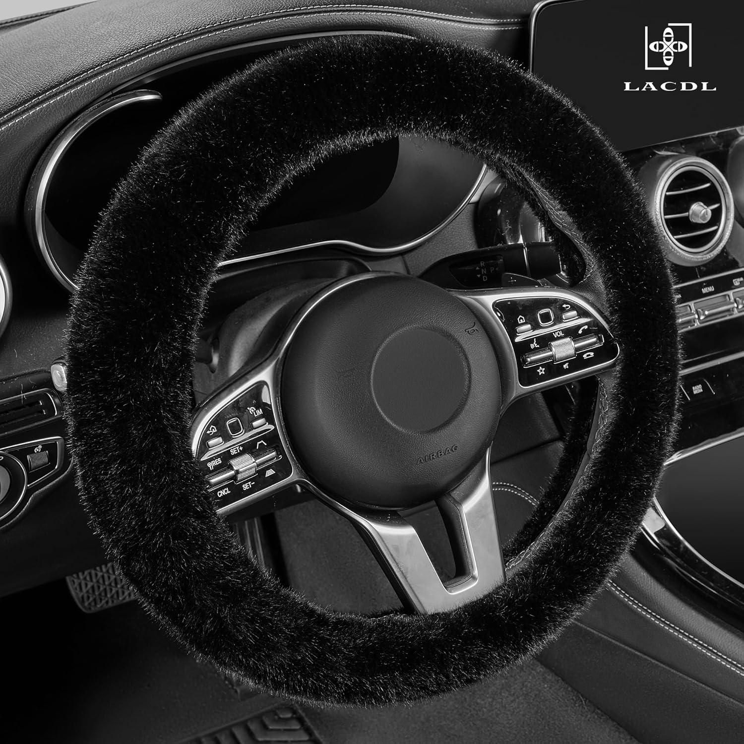 Funda de Volante LACDL CLASSY MINK Peluche Suave 37-38cm