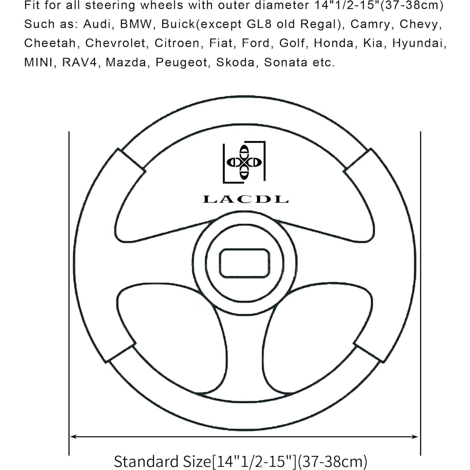 Funda de Volante LACDL CLASSY MINK Peluche Suave 37-38cm