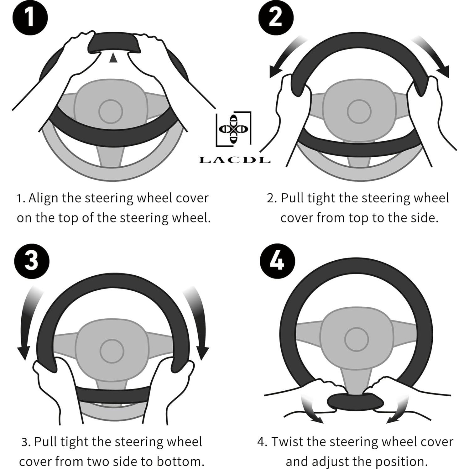 Funda de Volante LACDL CLASSY MINK Peluche Suave 37-38cm