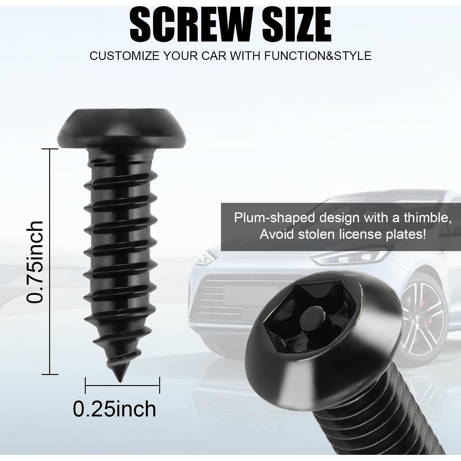 Conjunto de Tornillos Antirrobo M6 LivTee para Placas de Matrícula