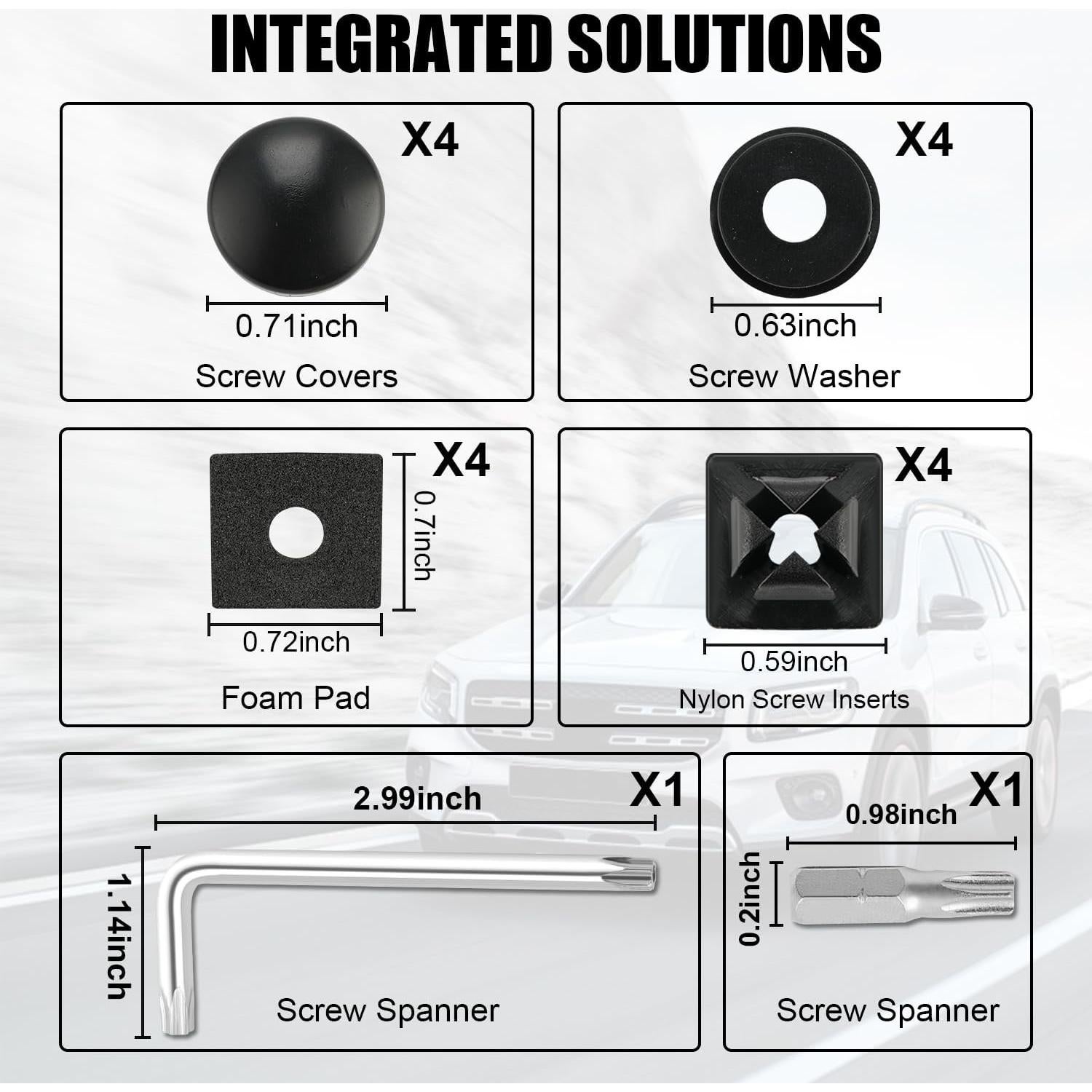 Conjunto de Tornillos Antirrobo M6 LivTee para Placas de Matrícula