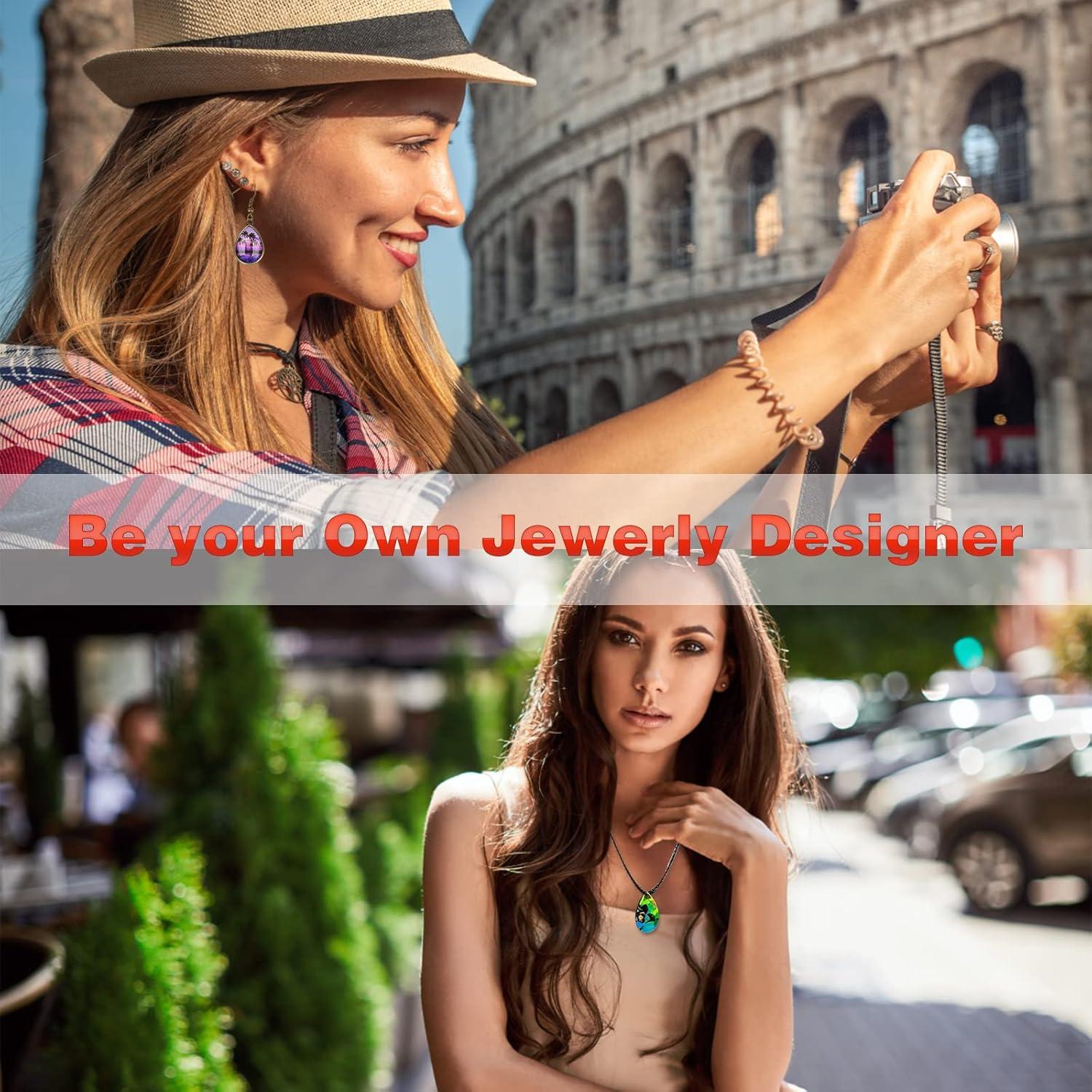 Kit de Moldes de Joyería HOMEIDOL 57 Piezas Silicona y Metal