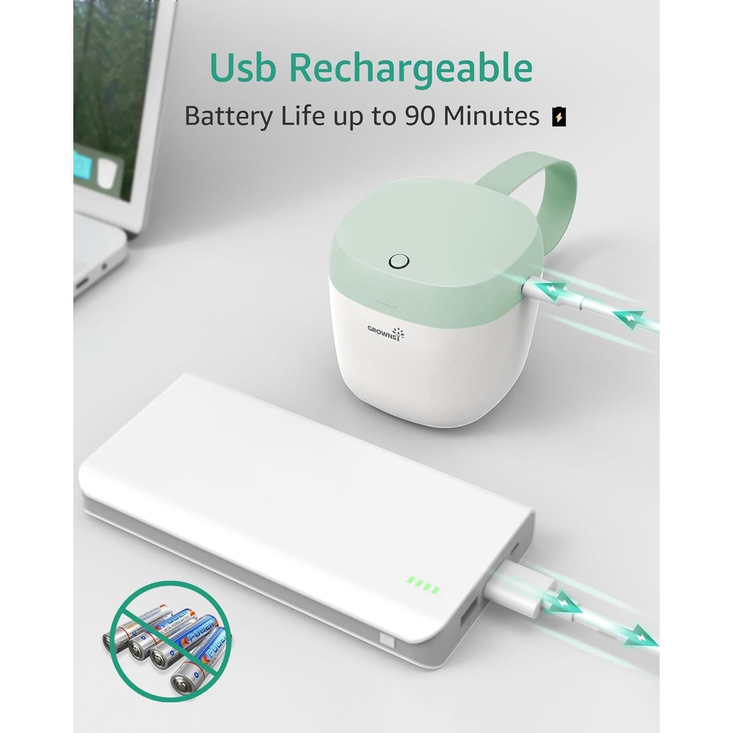 Esterilizador de Chupetes GROWNSY UV Portátil Verde 99.99% Limpio
