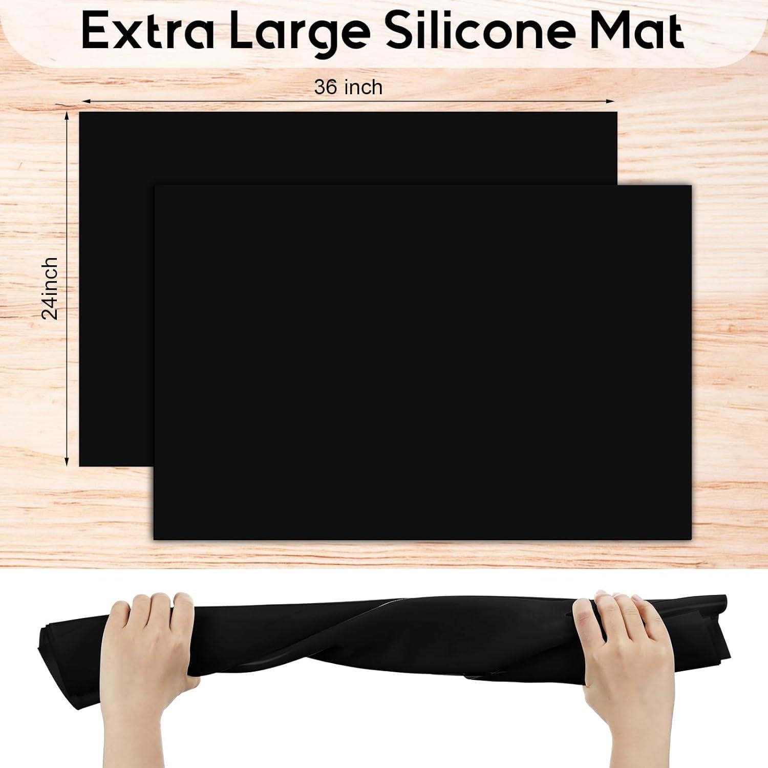 Hushee Tapete de Silicona Extra Grande 61x91.5cm Negro