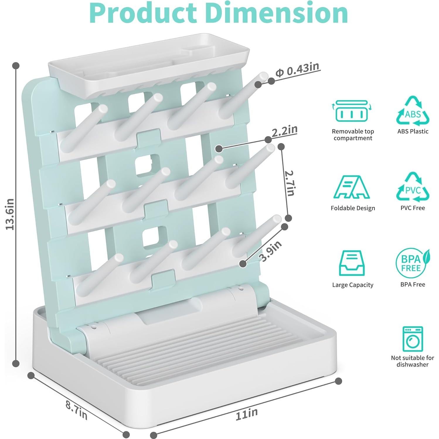 Soporte Vertical para Secado de Biberones CINWWNI - Ahorra Espacio