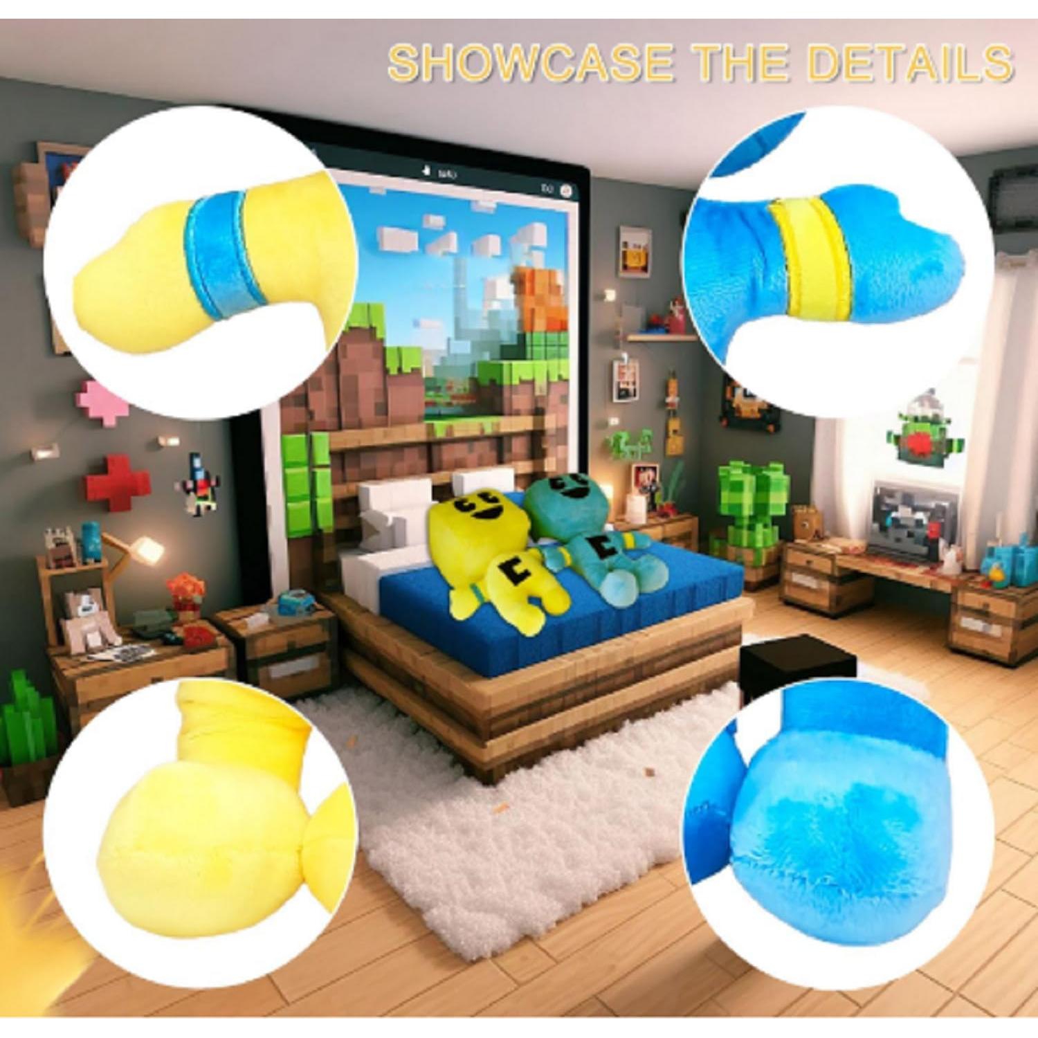 Creeper de Peluche 28 cm UMEMEI Almohada Suave Amarillo