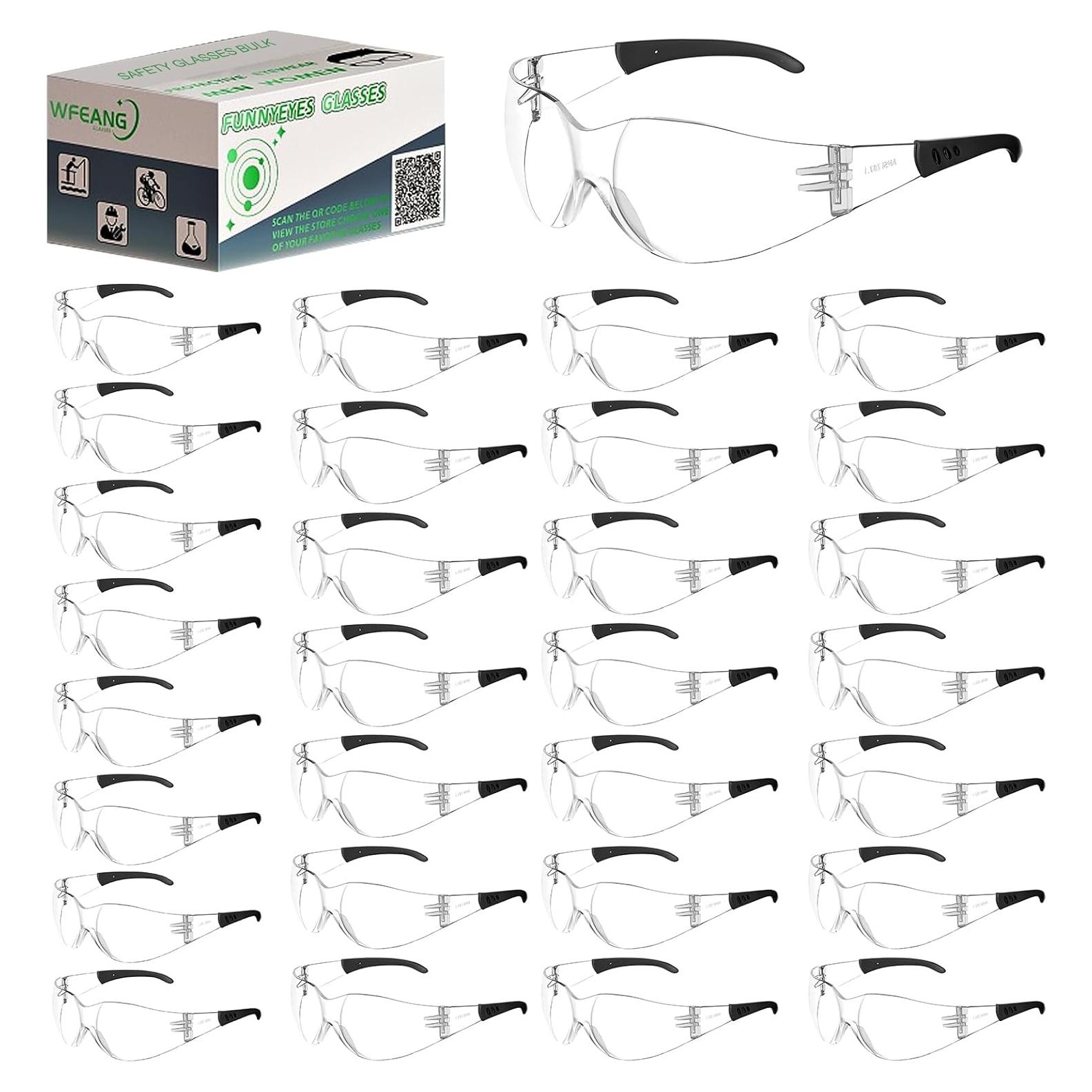 Gafas de Seguridad WFEANG ANSI Z87.1 Resistentes a Rayones - 30 Pares