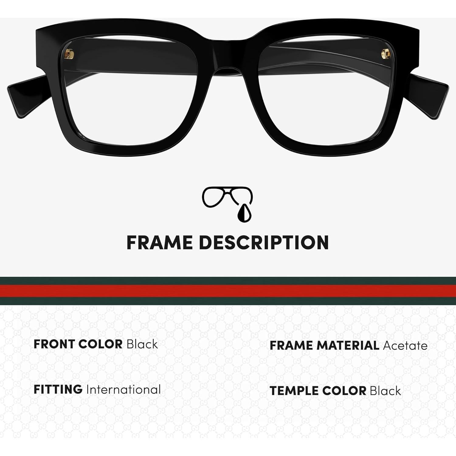 Gafas de Sol Gucci GG1138O Cuadradas Negros 52mm