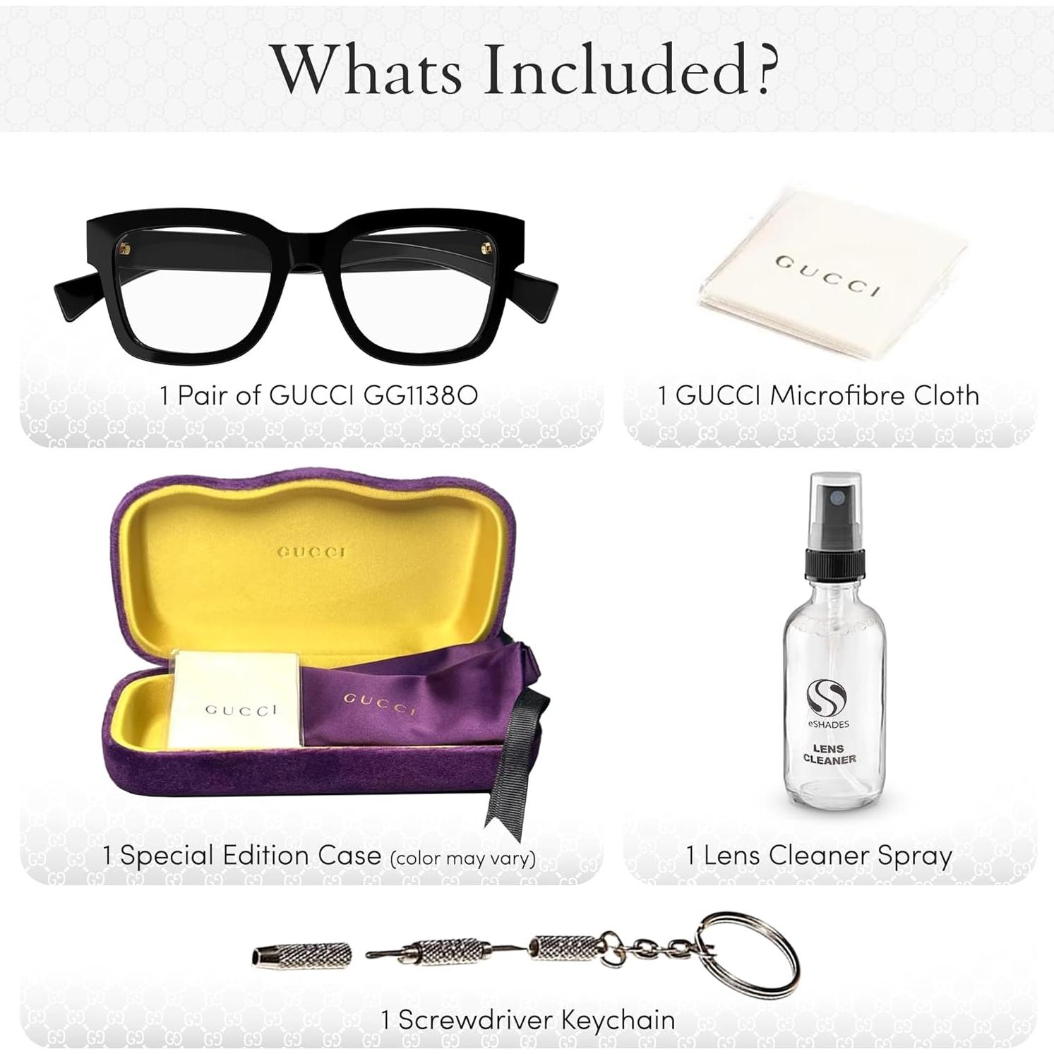 Gafas de Sol Gucci GG1138O Cuadradas Negros 52mm