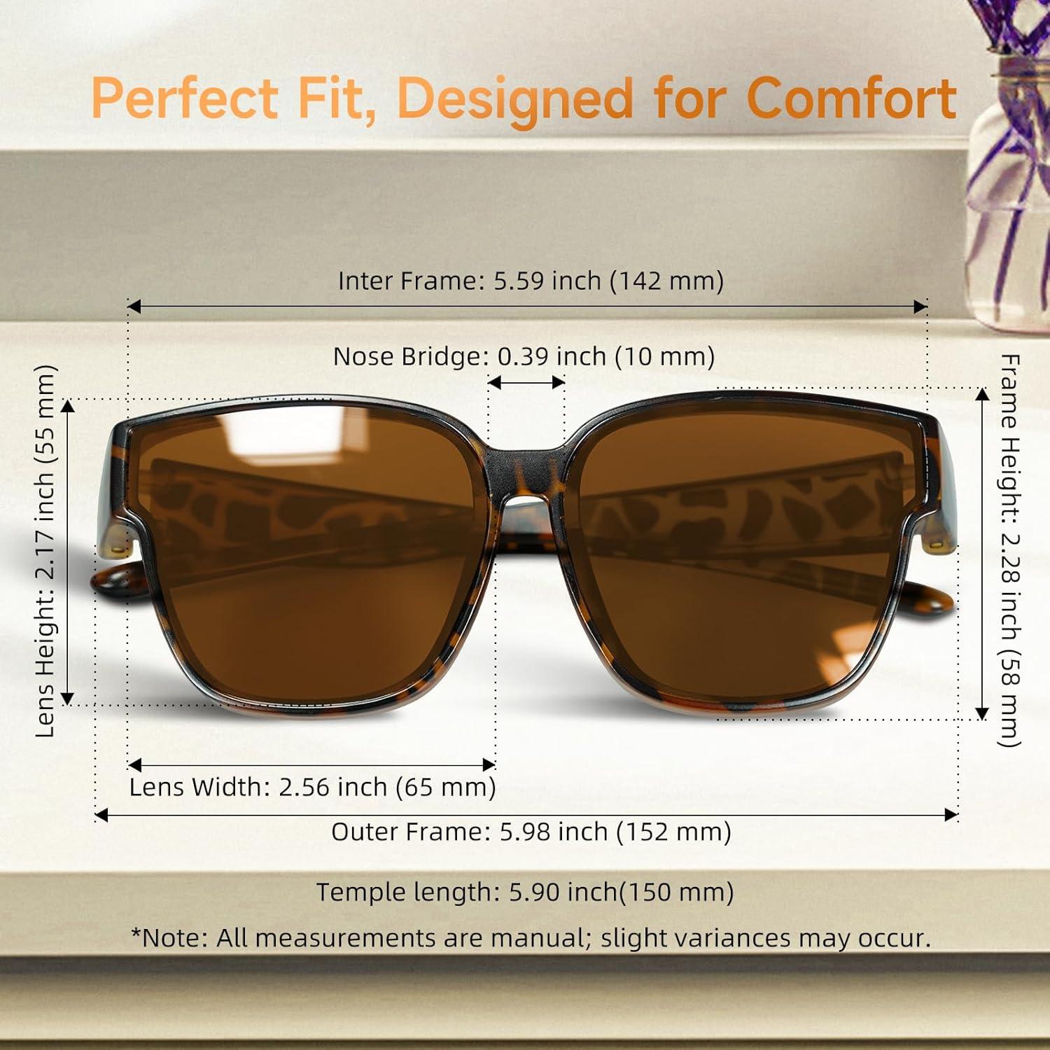 Gafas de sol polarizadas UV400 para usar sobre gafas - FO-12