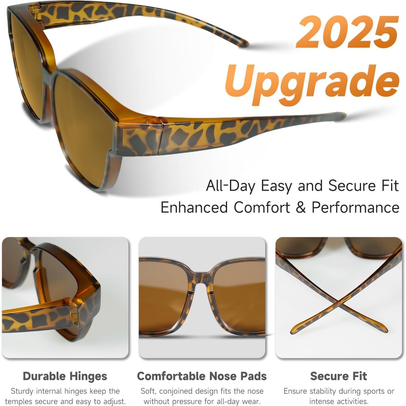 Gafas de sol polarizadas UV400 para usar sobre gafas - FO-12