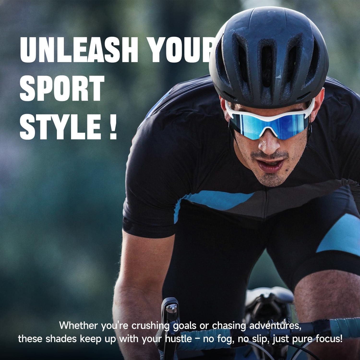 Gafas de sol deportivas DEAFRAIN UV400 para hombres y mujeres