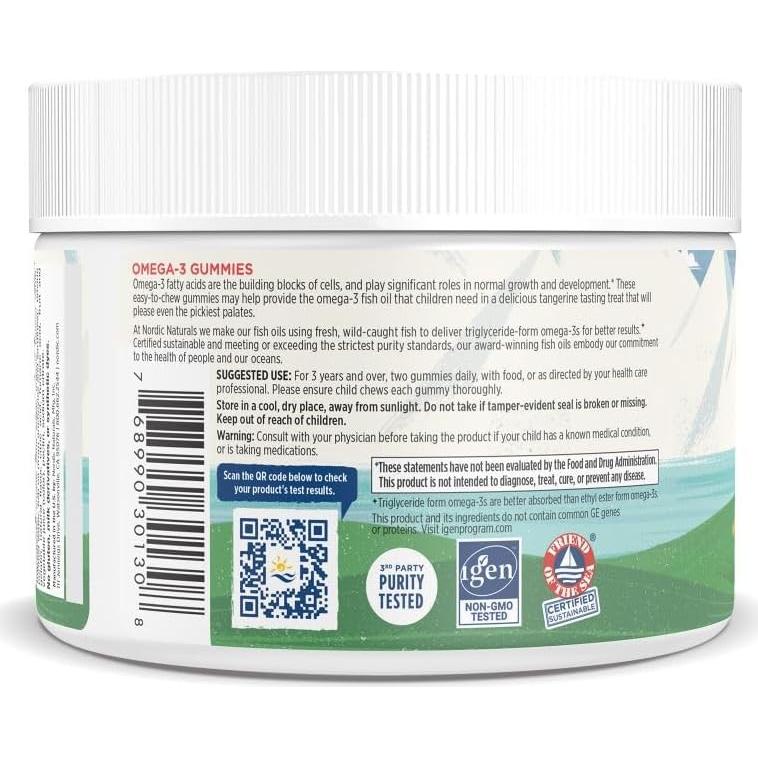 Gominolas Omega-3 Nordic Naturals Mandarina 60 Unidades 82 mg