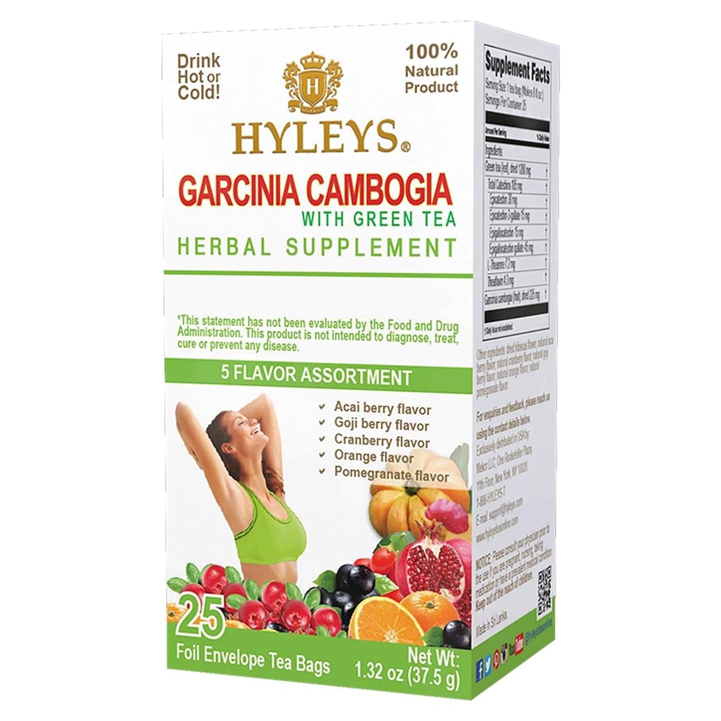 Té HYLEYS Garcinia Cambogia y Té Verde 25 Bolsitas Asortimento