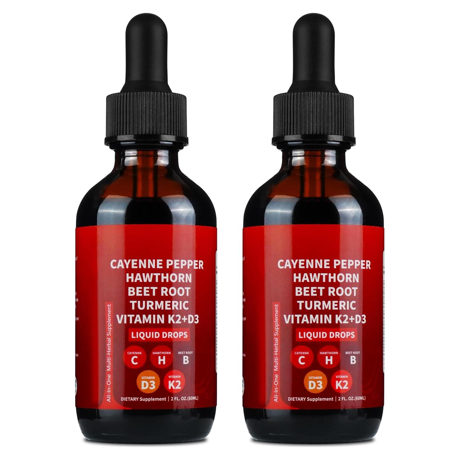 Gotas de Pimienta de Cayena Aeluro 60ml - Paquete de 2