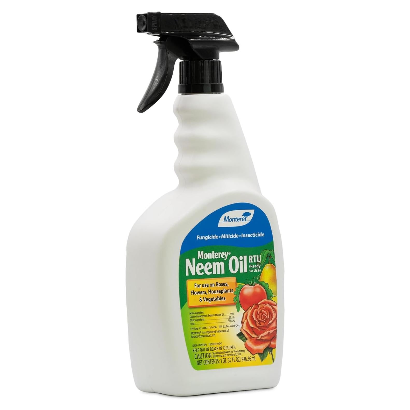 Monterey Aceite de Neem Spray 875 g - Control de Plagas y Enfermedades