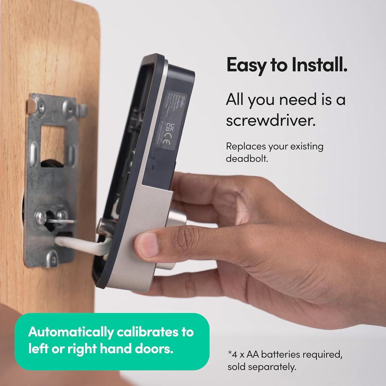 Cerradura Inteligente Igloohome Deadbolt Go con Huella Digital