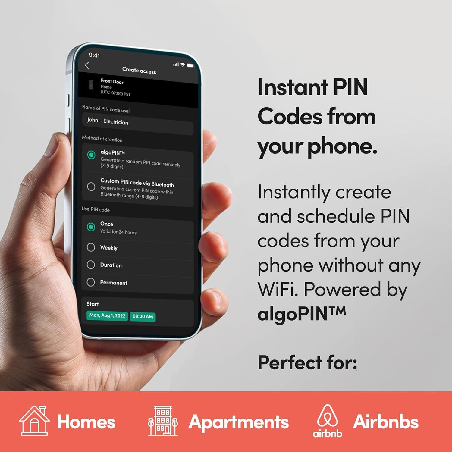 Cerradura Inteligente Igloohome Deadbolt Go con Huella Digital