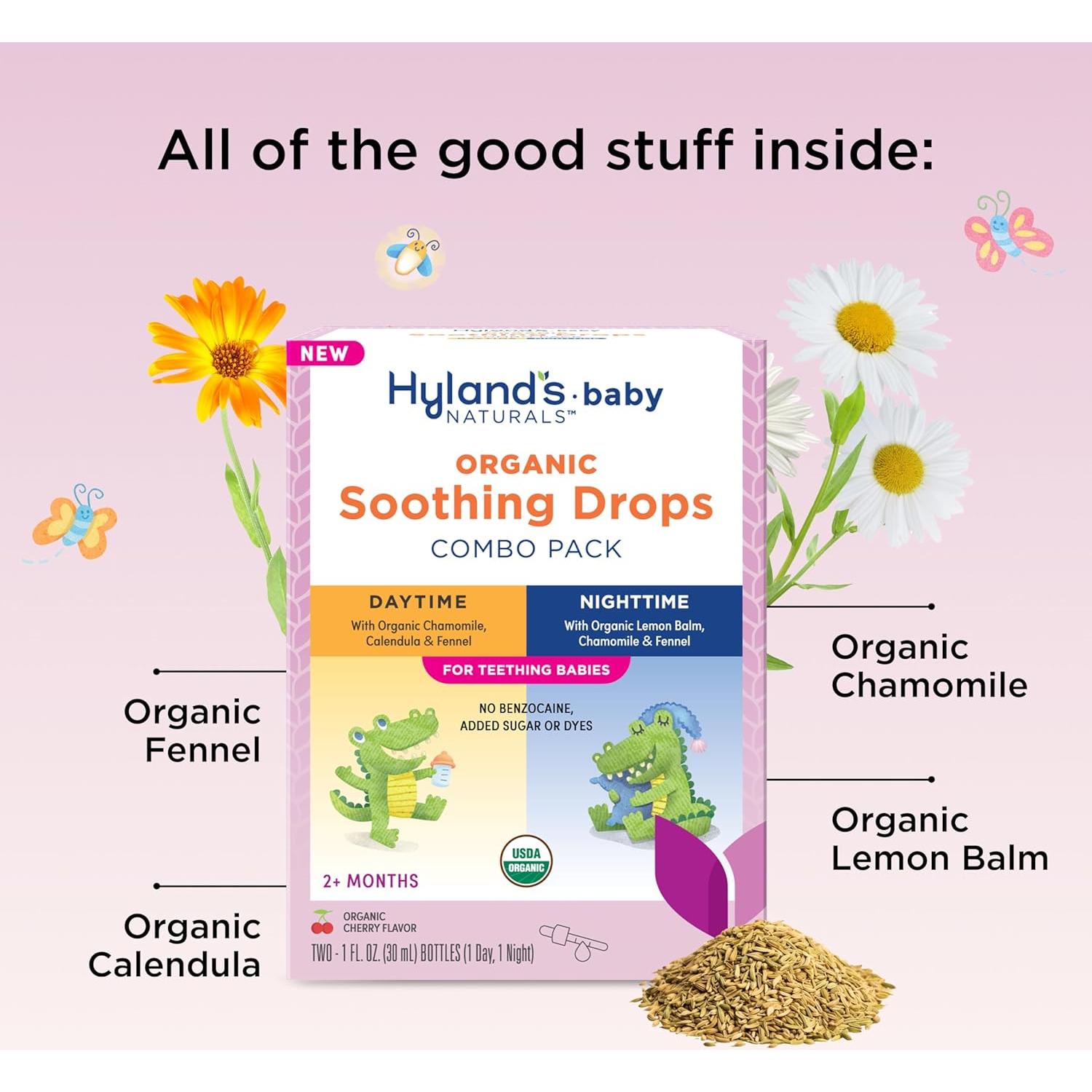 Gotas Calmantes Orgánicas Hyland's Baby Combo Día y Noche 60 ml