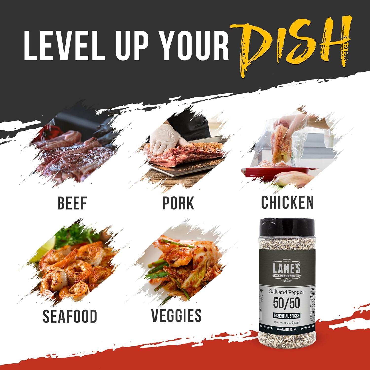 Condimento Sal y Pimienta Gruesa 50/50 Lane 340g Natural