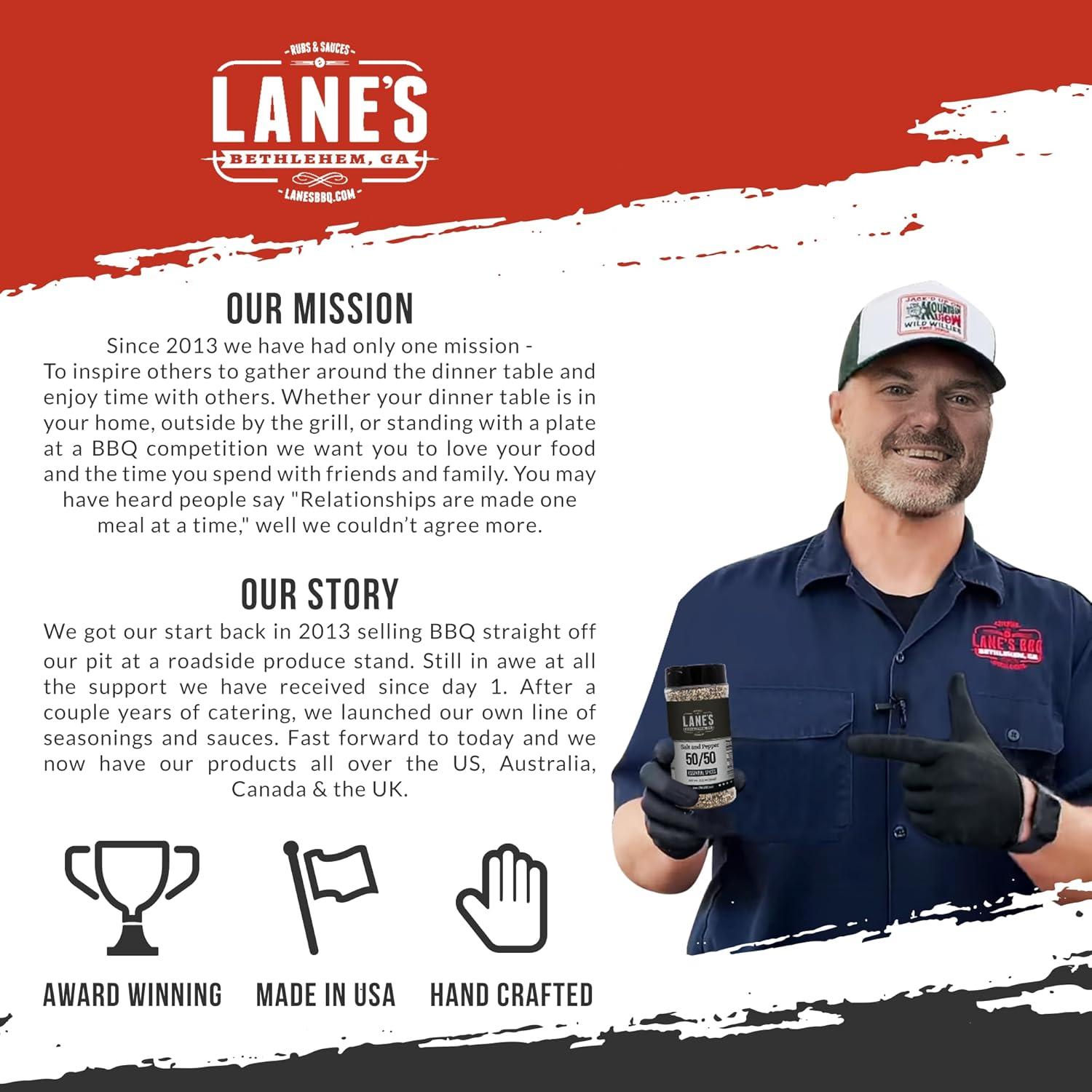 Condimento Sal y Pimienta Gruesa 50/50 Lane 340g Natural