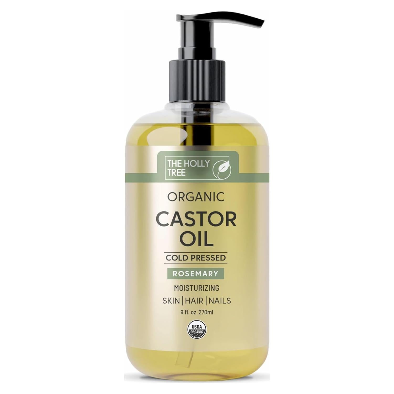 Aceite de Ricino Orgánico 266 ml The Holly Tree - Infusionado con Romero