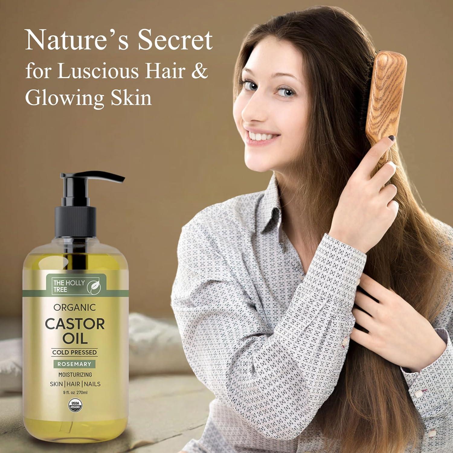 Aceite de Ricino Orgánico 266 ml The Holly Tree - Infusionado con Romero