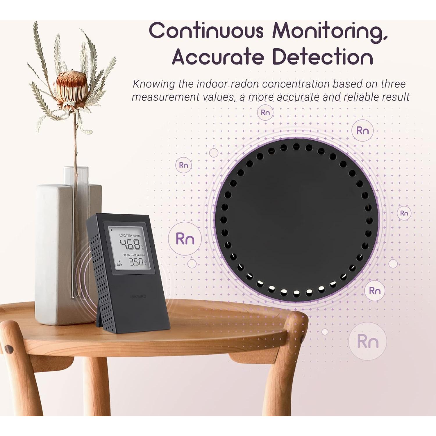 Detector de Radón INKBIRD Portátil para el Hogar - Modelo INK-RD1-B