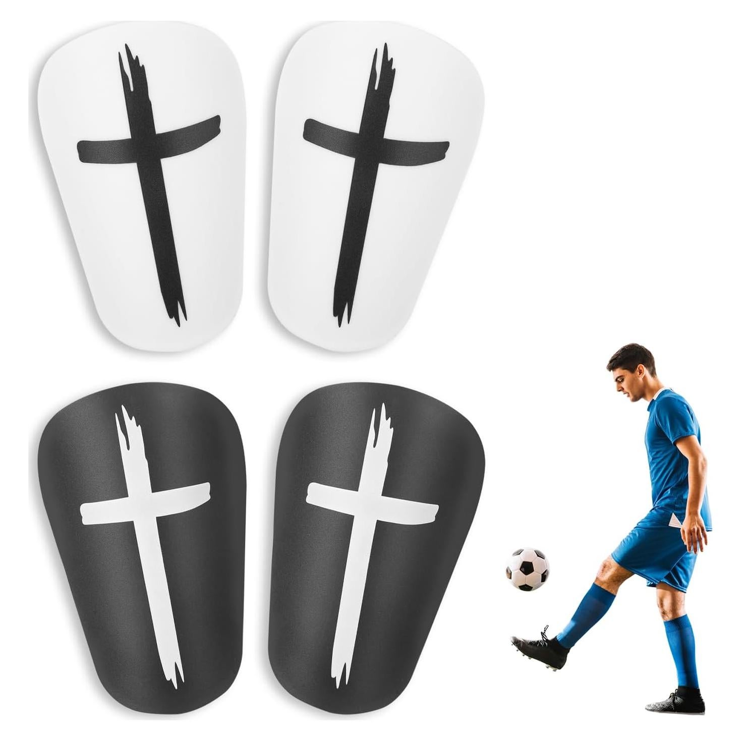 2 Pares Mini Espinilleras Fútbol Niños Heygueo 9.9x5.8cm