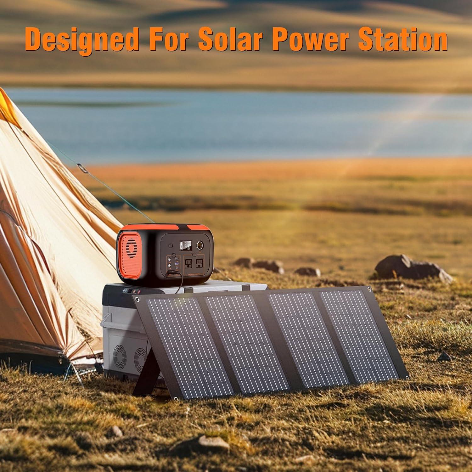 Cargador Solar Plegable SinKeu 40W USB C para Camping