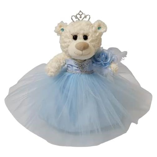 Oso de Peluche 30 cm Mis 15 Años Kinnex Azul Claro