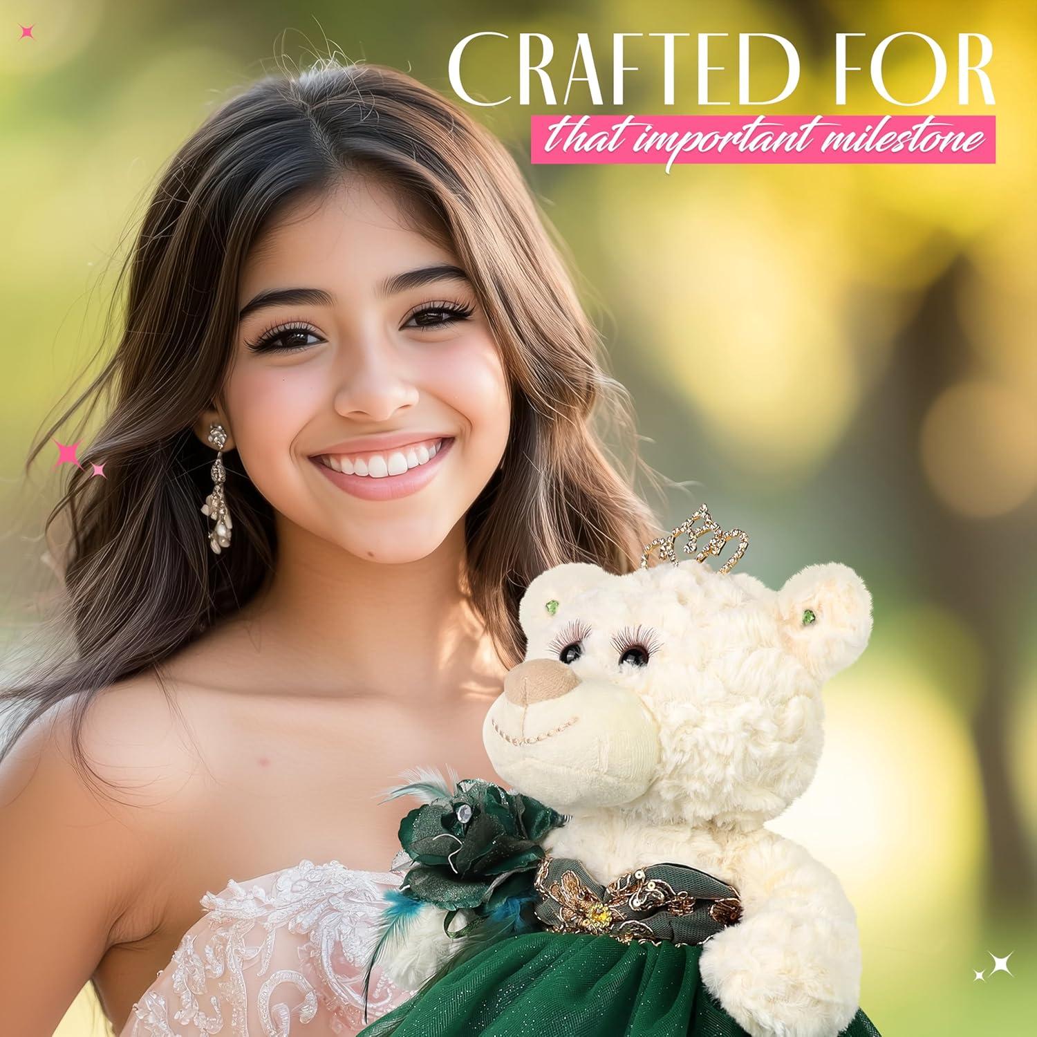 Oso de Peluche 30 cm Mis 15 Años Kinnex Azul Claro