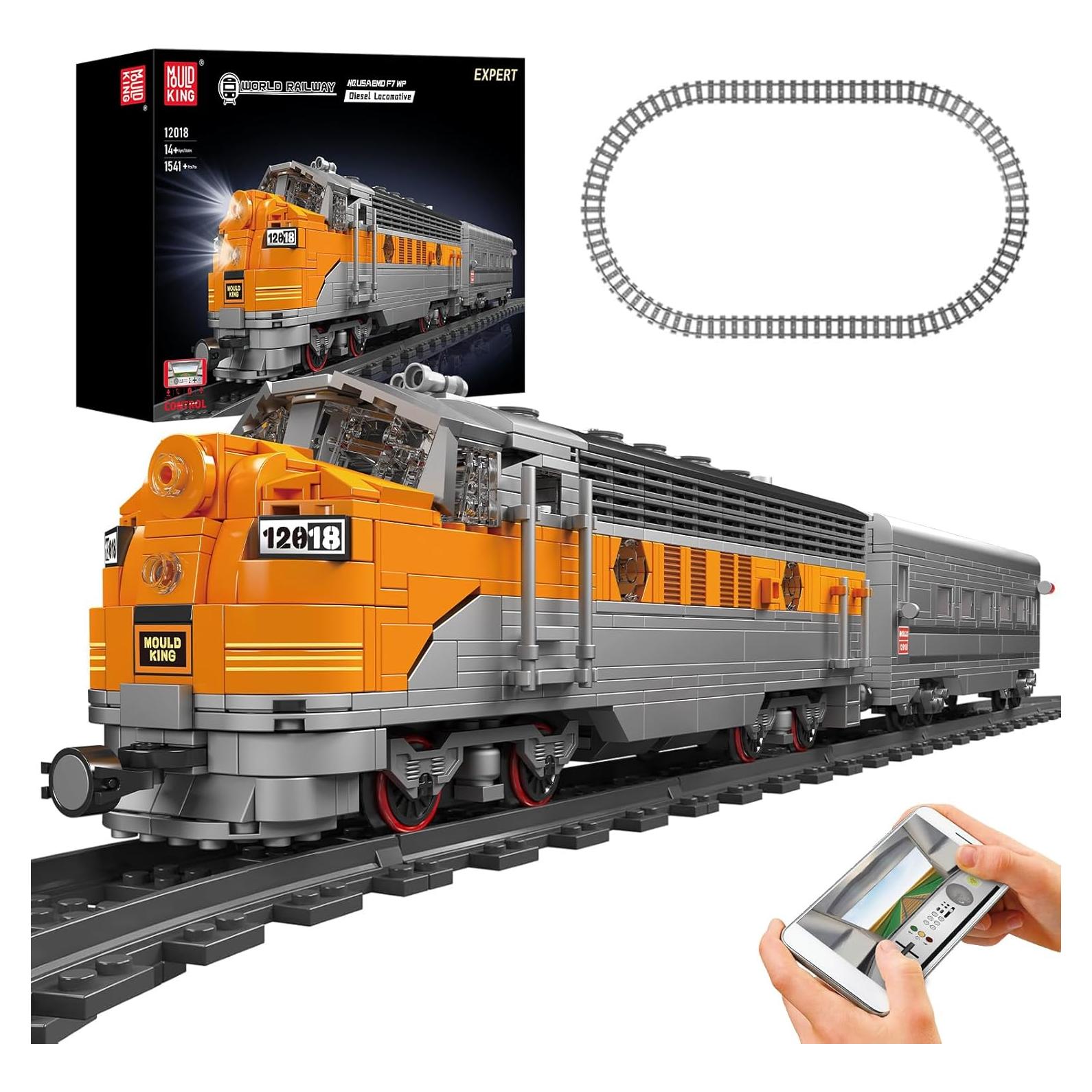 Mould King 12018 Tren EMD F7 Control Remoto 1541 Piezas