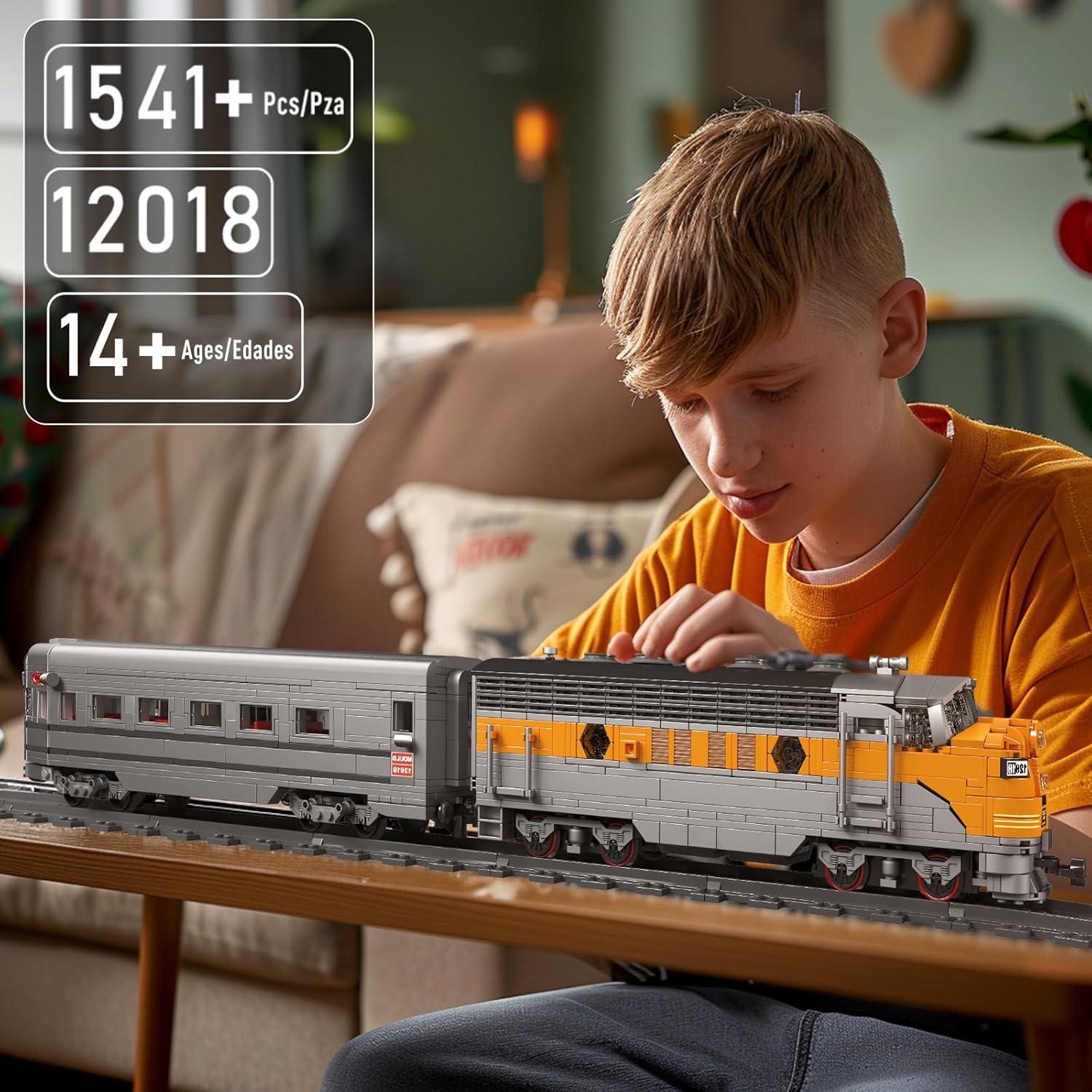 Mould King 12018 Tren EMD F7 Control Remoto 1541 Piezas