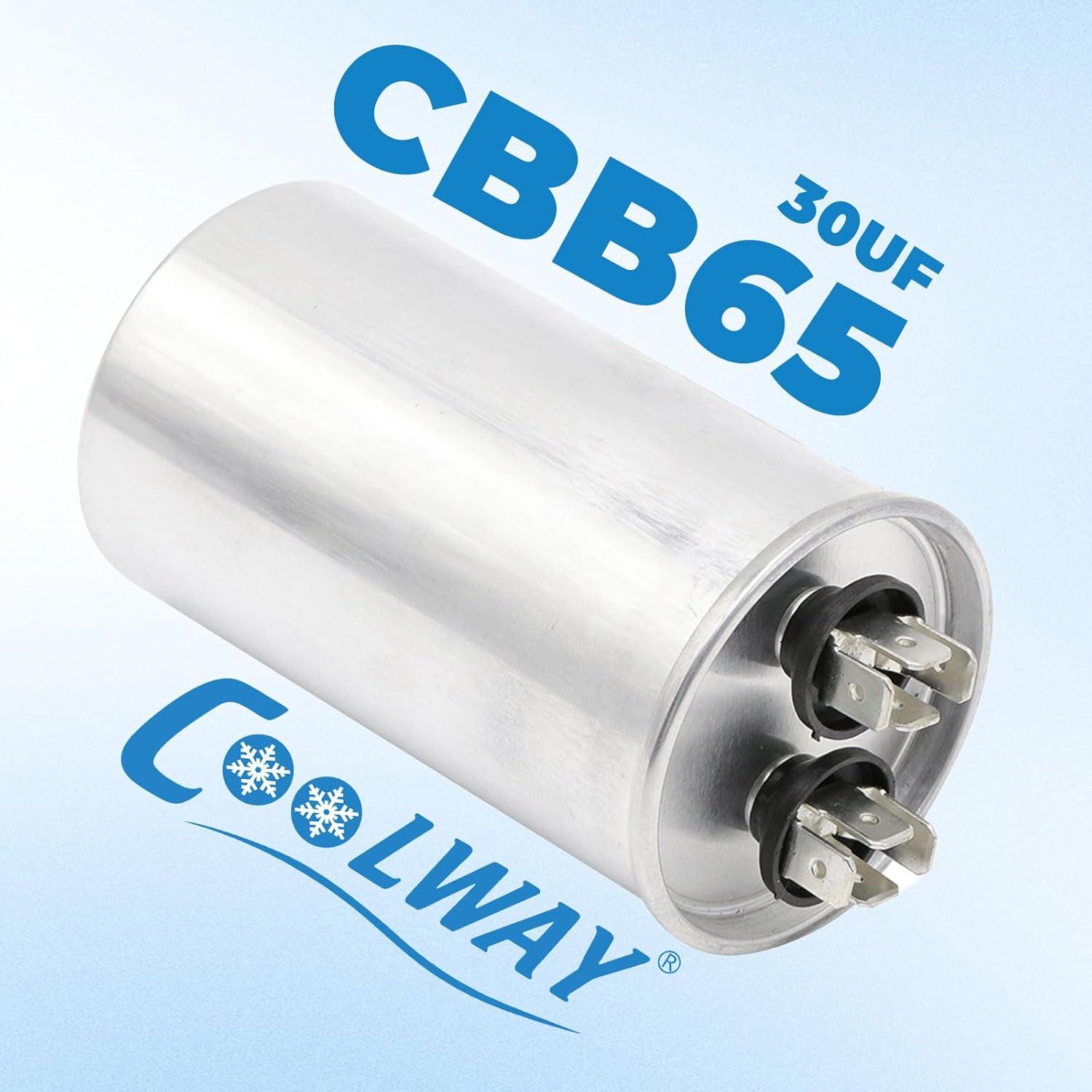 Capacitor de Arranque Doble COOLWAY 30uF 370/440V CBB65