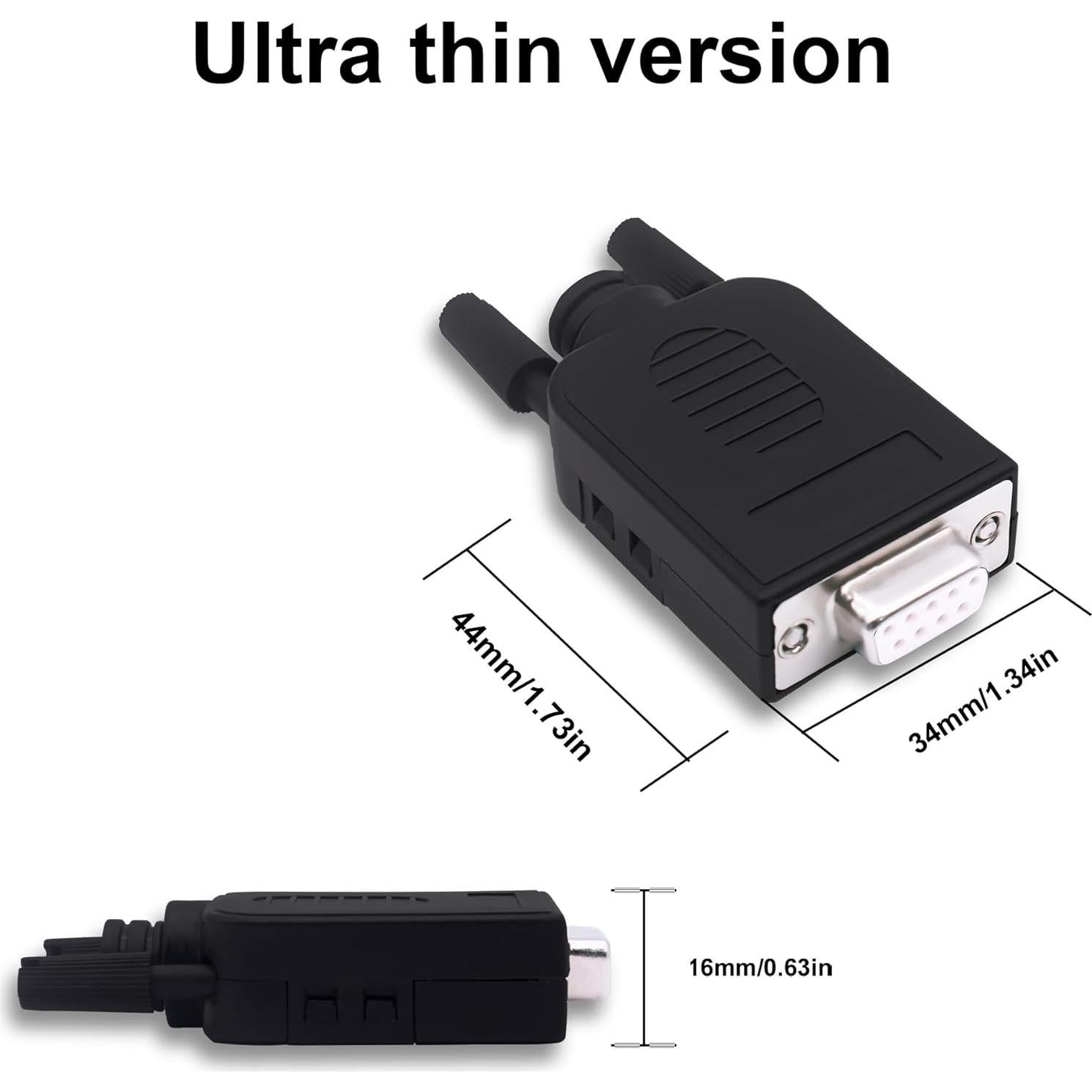 Placa de Conexión DB9 Hembra YARCHONN Adaptador RS232 2 Piezas