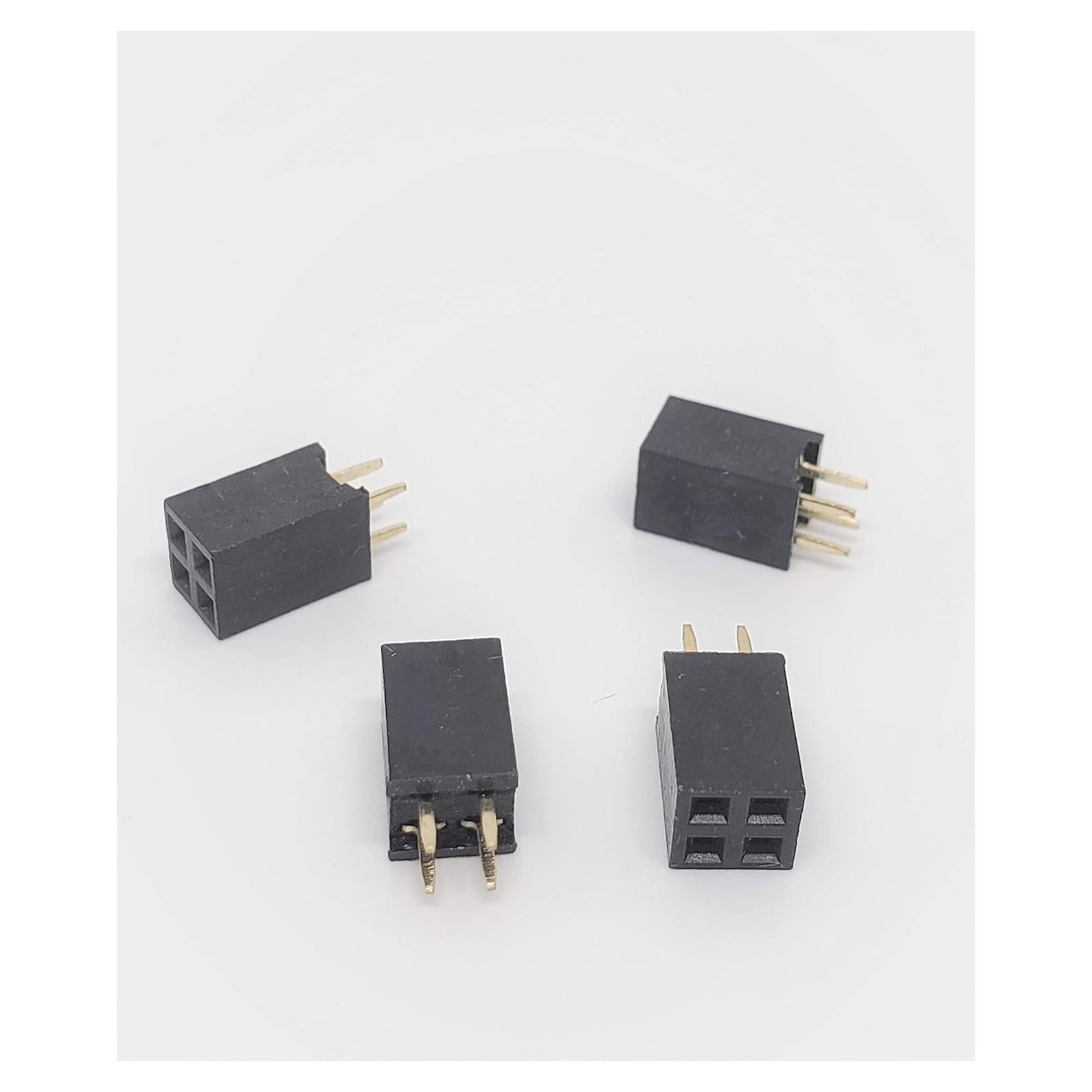 Conectores Hembras Pin Header 2.54mm 4P Doble Fila Marvic - Paquete de 25