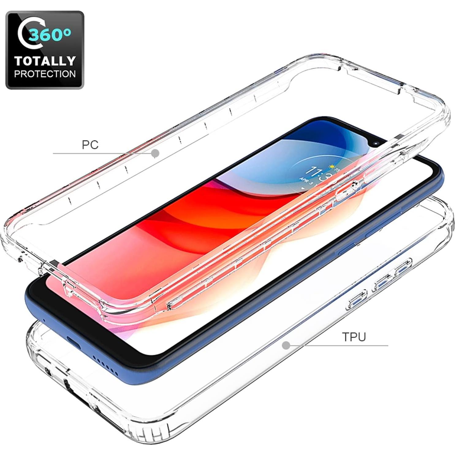 Funda Asuwish Bumper Transparente para Moto G Play 2021