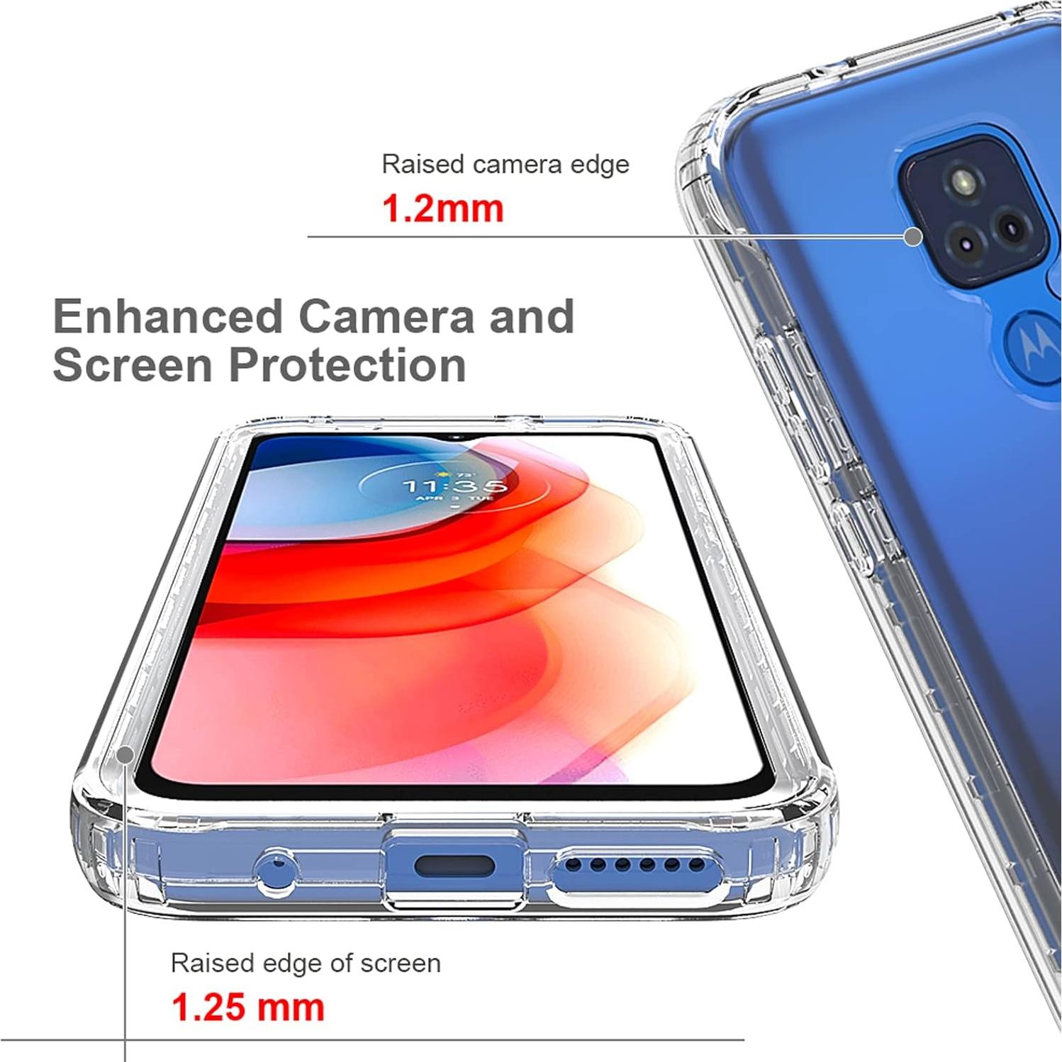 Funda Asuwish Bumper Transparente para Moto G Play 2021